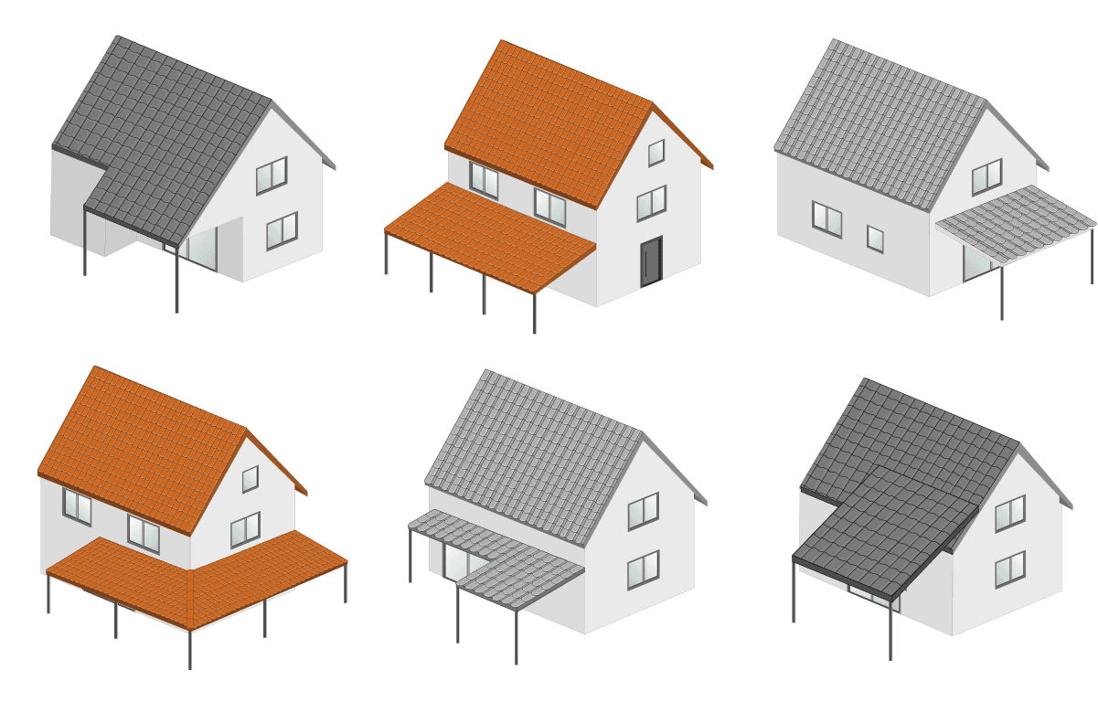 Terrassenüberdachung Dachziegel
